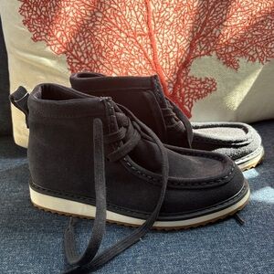GAP Black Suede Kids Lace-Up Boot